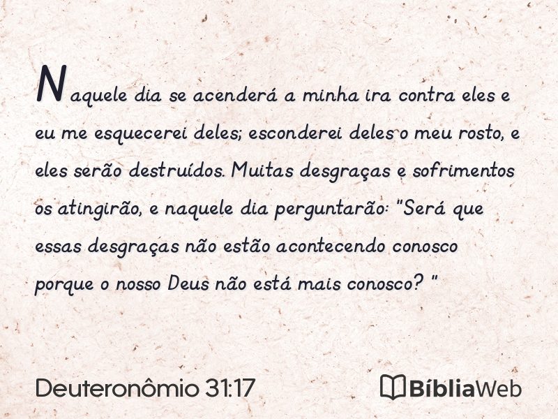 Deuteronômio 31:17 em imagem para compartilhar
