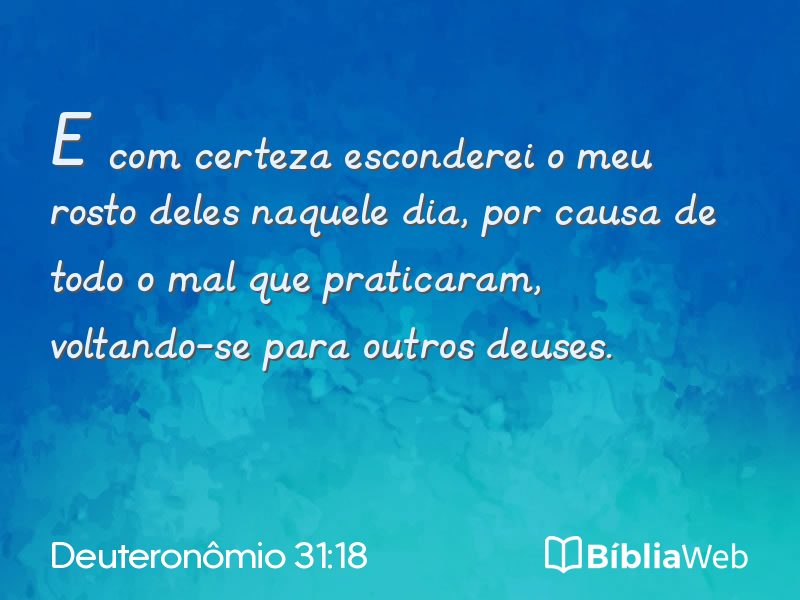 Deuteronômio 31:18 em imagem para compartilhar