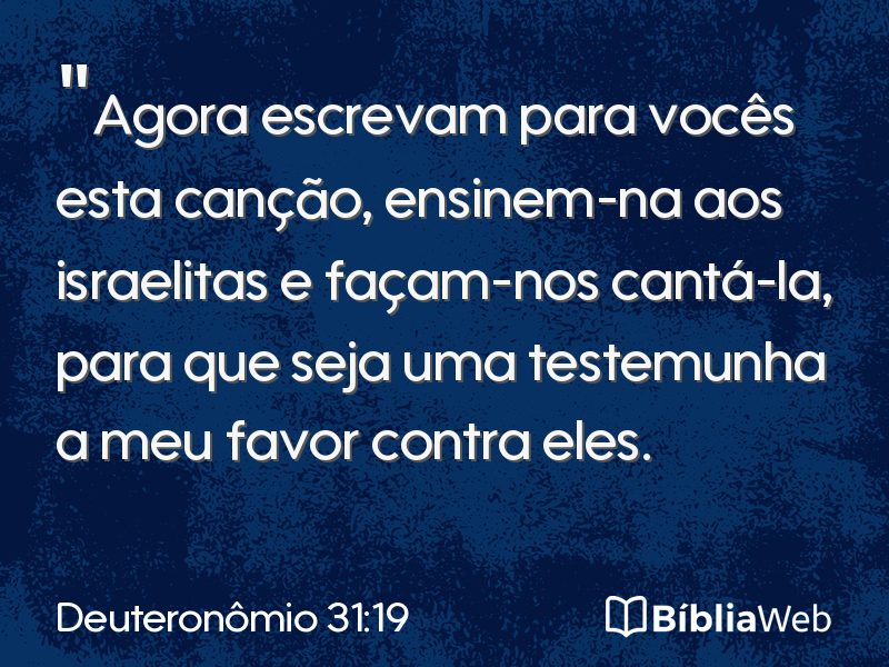 Deuteronômio 31:19 em imagem para compartilhar