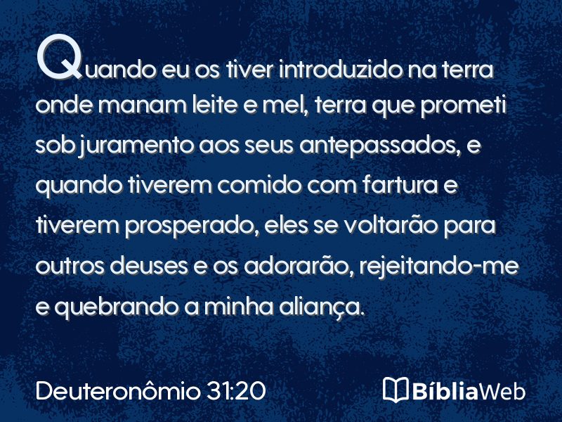 Deuteronômio 31:20 em imagem para compartilhar