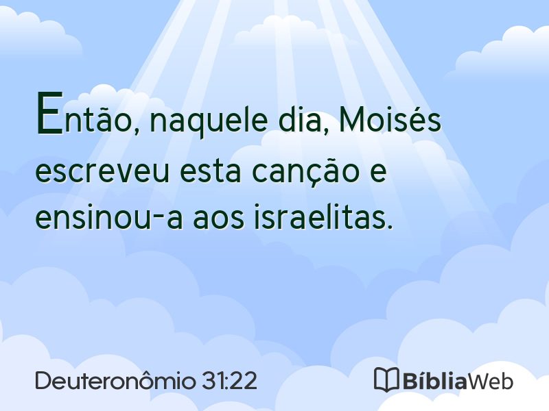 Deuteronômio 31:22 em imagem para compartilhar