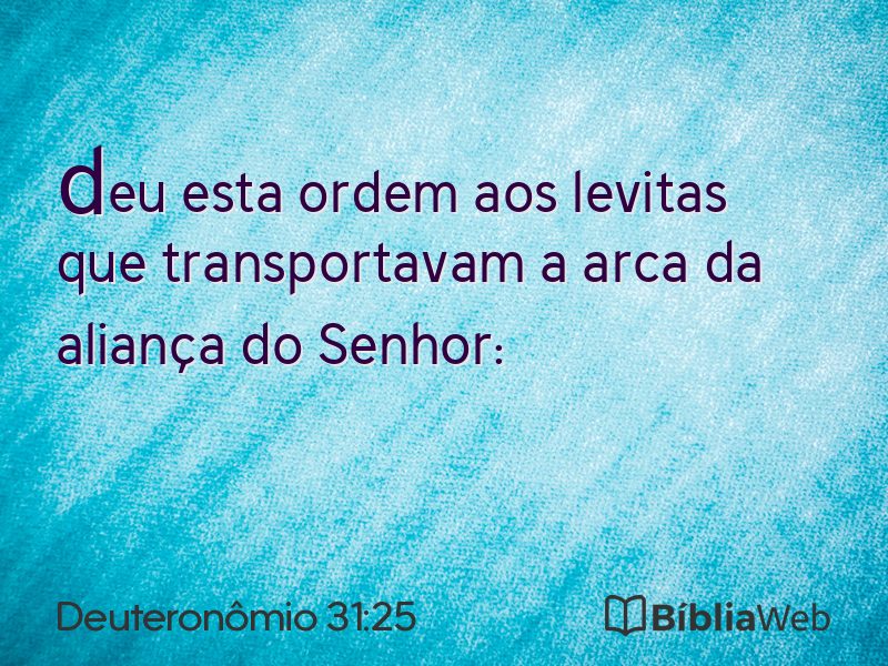 Deuteronômio 31:25 em imagem para compartilhar