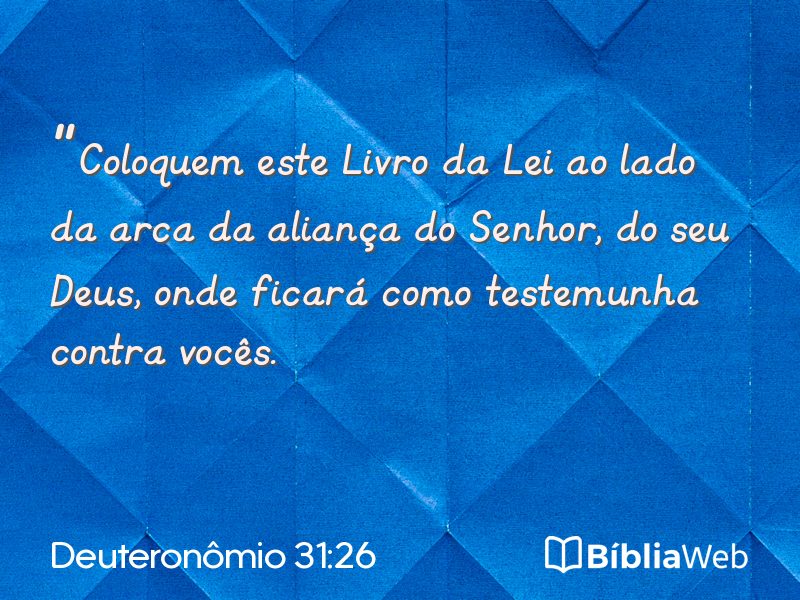 Deuteronômio 31:26 em imagem para compartilhar