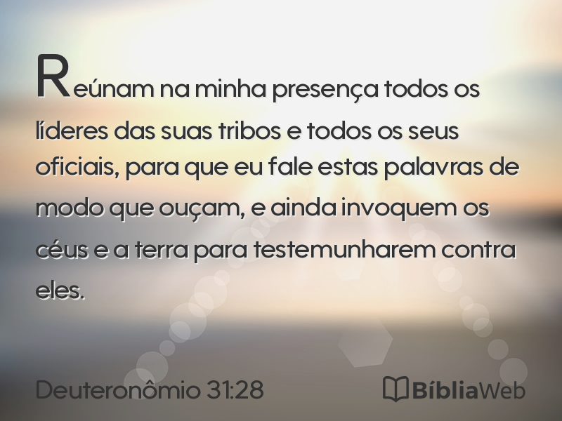 Deuteronômio 31:28 em imagem para compartilhar