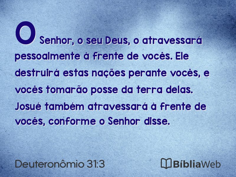 Deuteronômio 31:3 em imagem para compartilhar