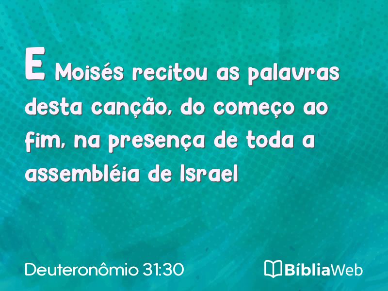Deuteronômio 31:30 em imagem para compartilhar