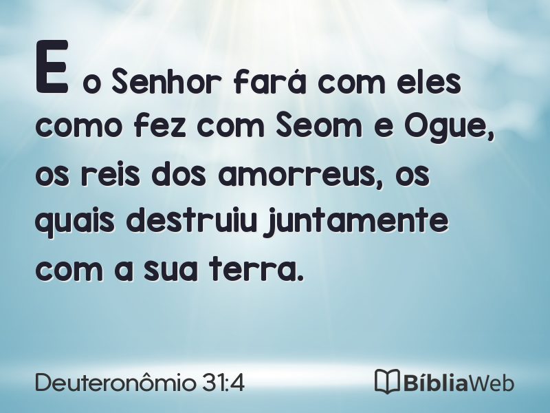 Deuteronômio 31:4 em imagem para compartilhar