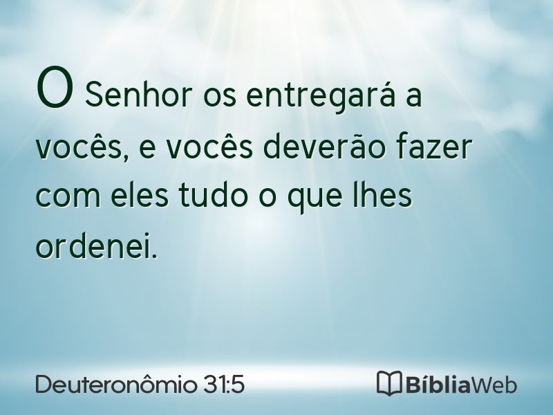 Deuteronômio 31:5 em imagem para compartilhar