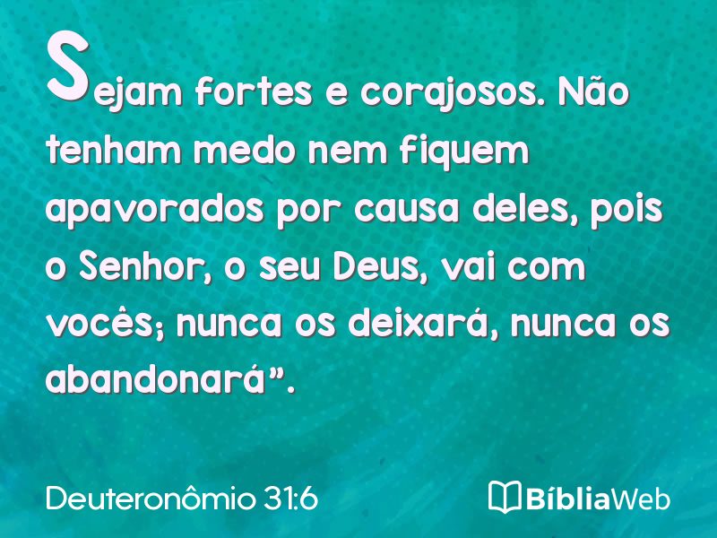 Deuteronômio 31:6 em imagem para compartilhar