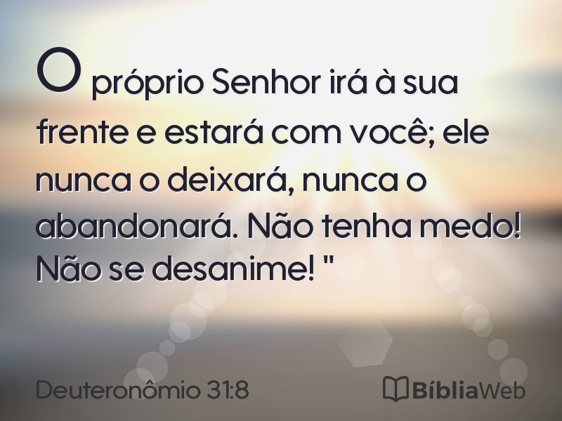 Deuteronômio 31:8 em imagem para compartilhar