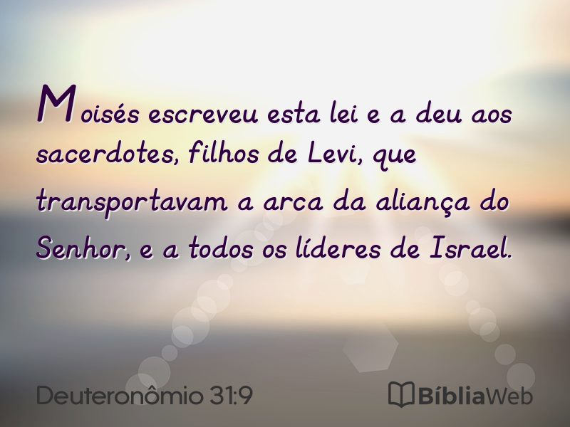 Deuteronômio 31:9 em imagem para compartilhar