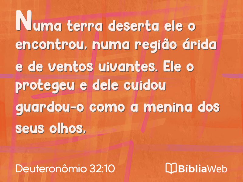 Deuteronômio 32:10 em imagem para compartilhar