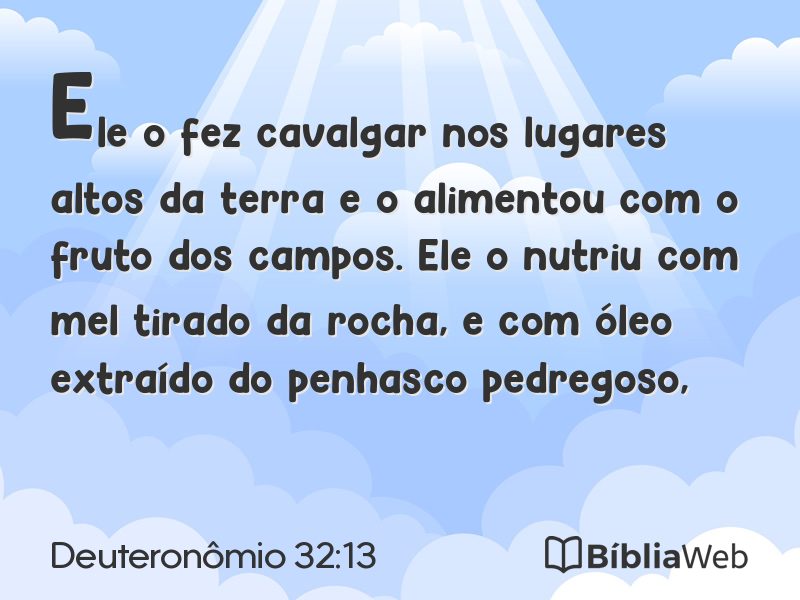 Deuteronômio 32:13 em imagem para compartilhar