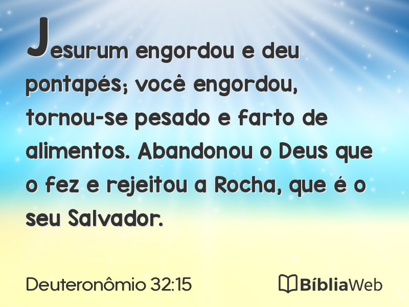 Deuteronômio 32:15 em imagem para compartilhar
