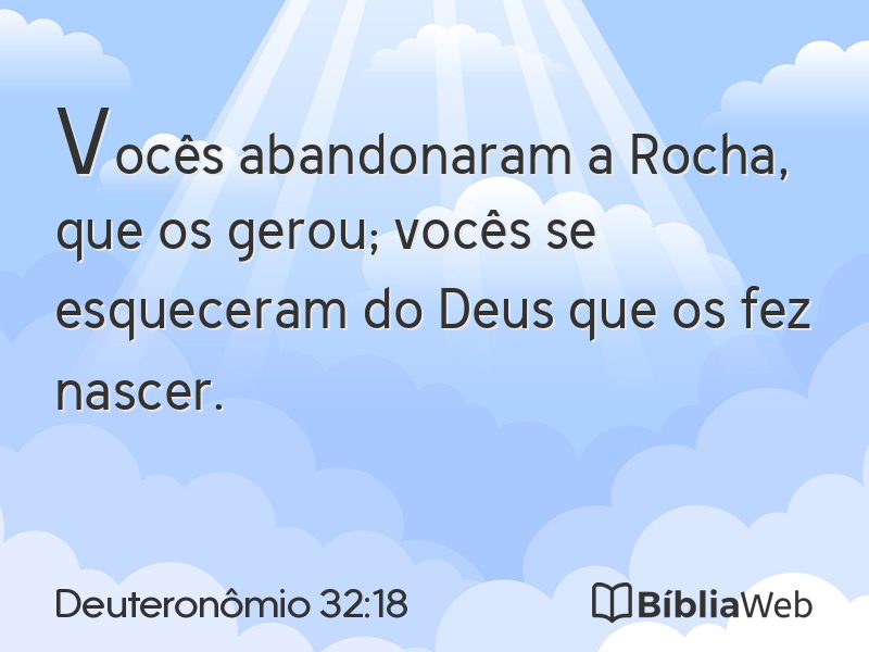 Deuteronômio 32:18 em imagem para compartilhar