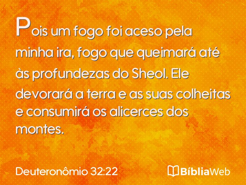 Deuteronômio 32:22 em imagem para compartilhar