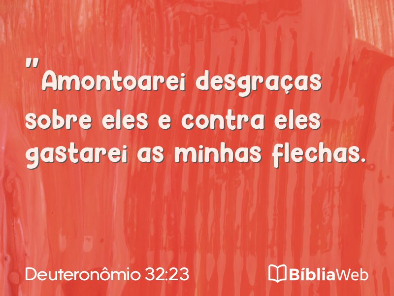 Deuteronômio 32:23 em imagem para compartilhar