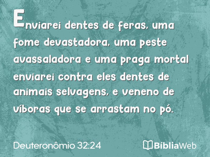Deuteronômio 32:24 em imagem para compartilhar