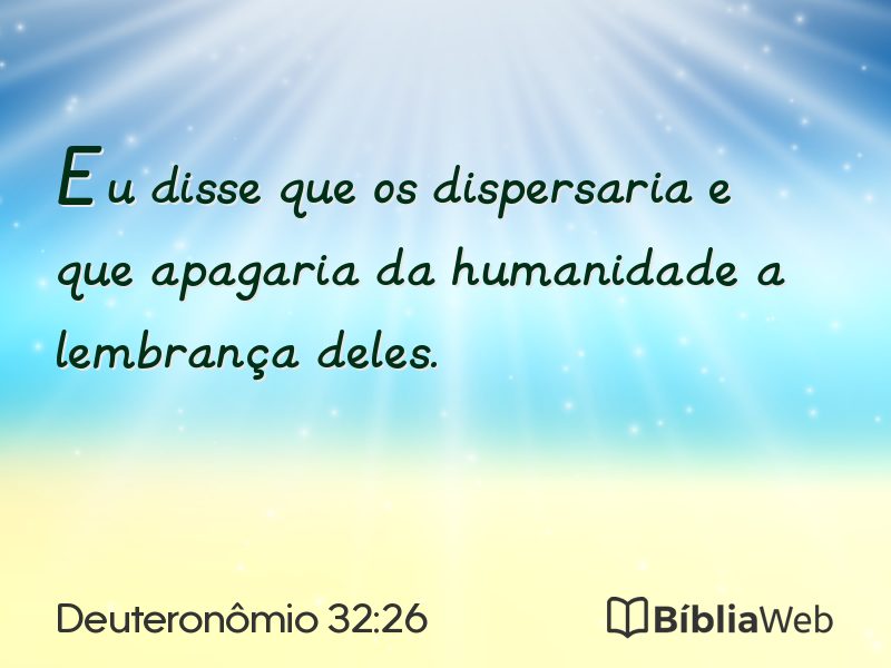 Deuteronômio 32:26 em imagem para compartilhar