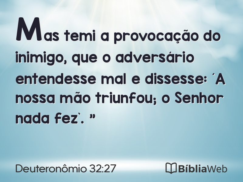 Deuteronômio 32:27 em imagem para compartilhar