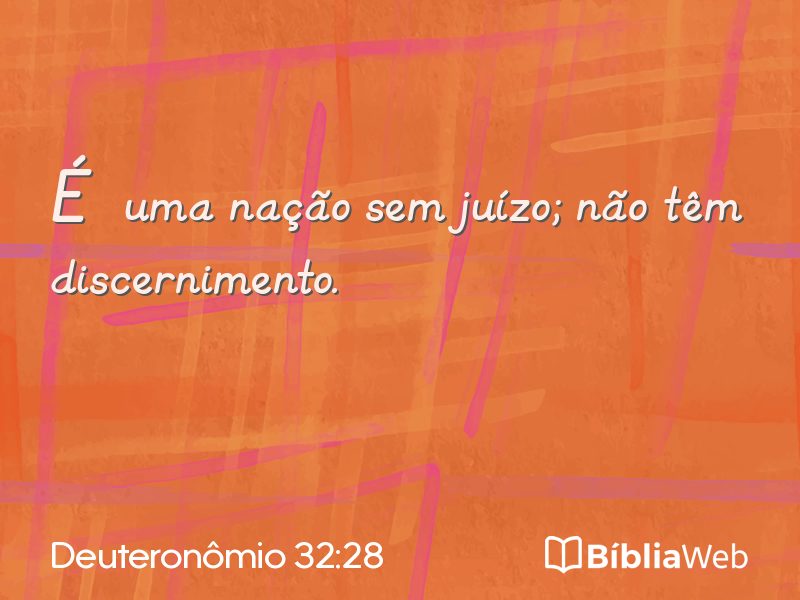 Deuteronômio 32:28 em imagem para compartilhar