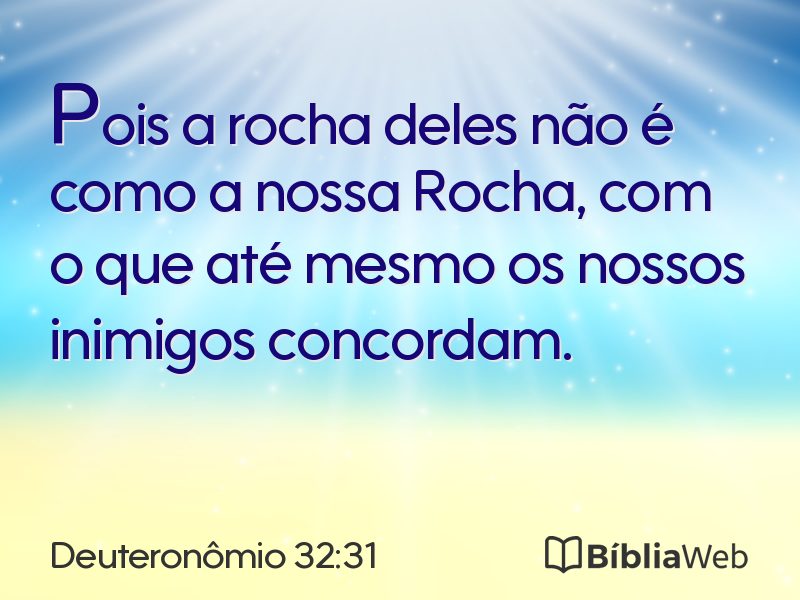 Deuteronômio 32:31 em imagem para compartilhar