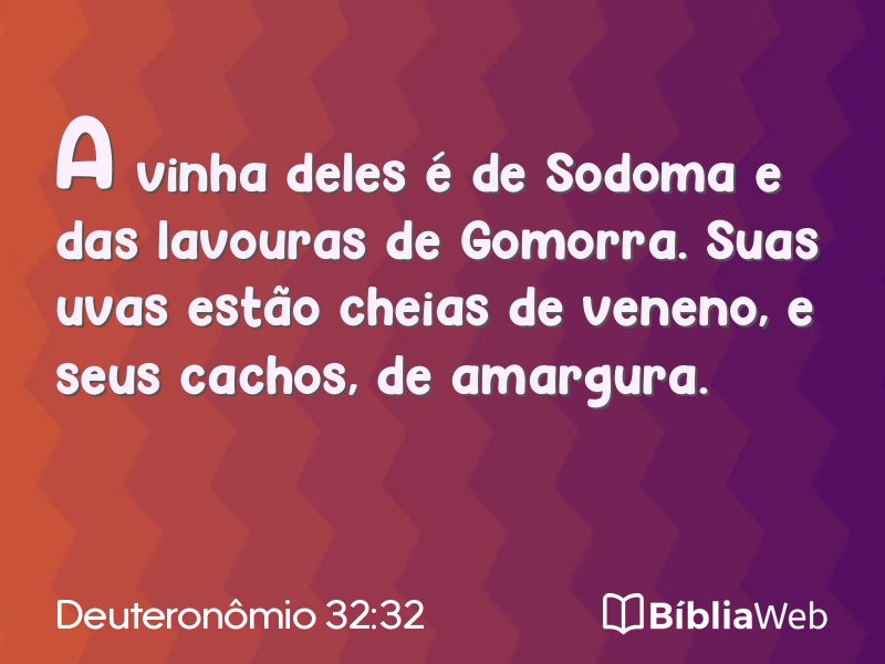 Deuteronômio 32:32 em imagem para compartilhar