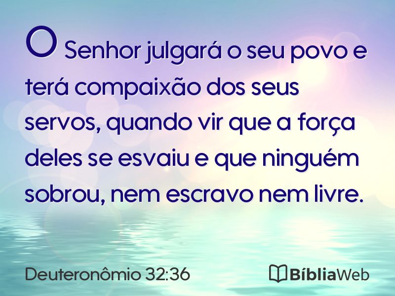 Deuteronômio 32:36 em imagem para compartilhar