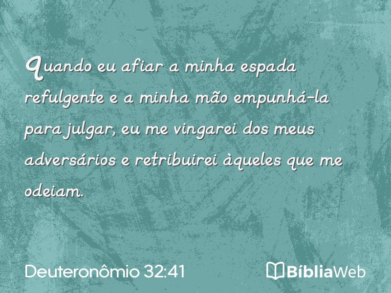 Deuteronômio 32:41 em imagem para compartilhar