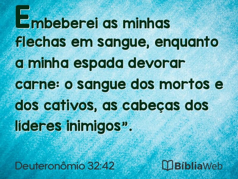 Deuteronômio 32:42 em imagem para compartilhar