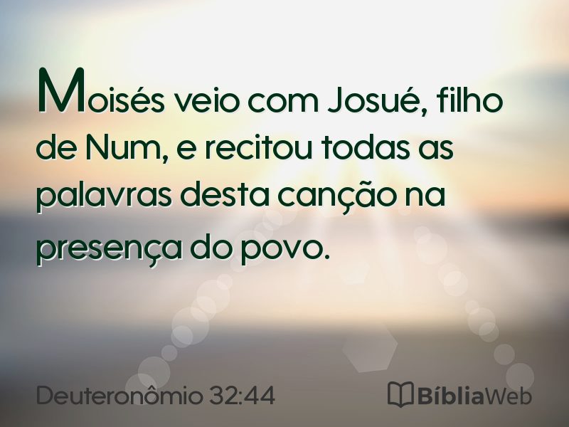 Deuteronômio 32:44 em imagem para compartilhar