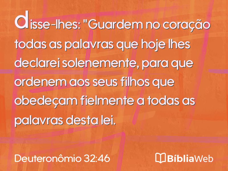 Deuteronômio 32:46 em imagem para compartilhar
