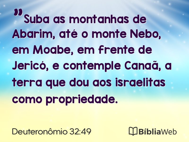 Deuteronômio 32:49 em imagem para compartilhar