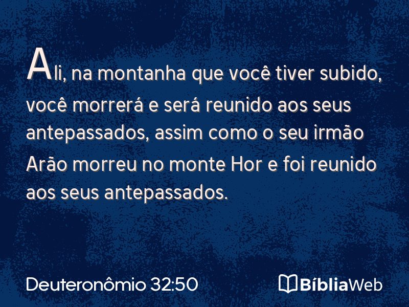 Deuteronômio 32:50 em imagem para compartilhar