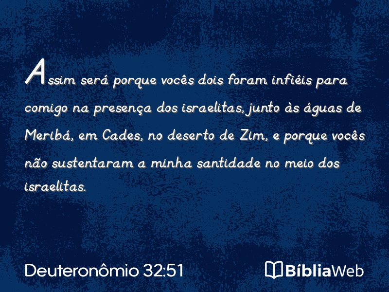 Deuteronômio 32:51 em imagem para compartilhar