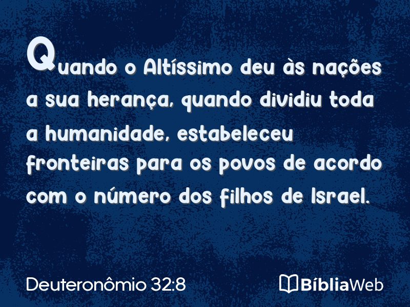 Deuteronômio 32:8 em imagem para compartilhar