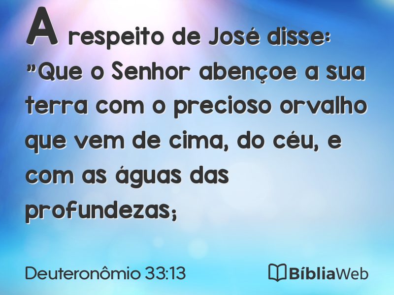 Deuteronômio 33:13 em imagem para compartilhar