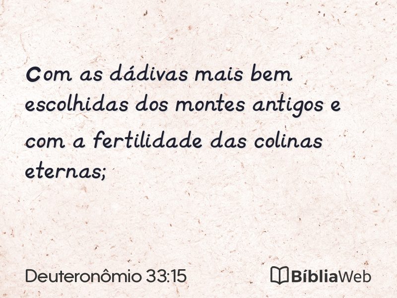 Deuteronômio 33:15 em imagem para compartilhar