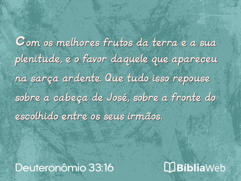 Deuteronômio 33:16 em imagem para compartilhar