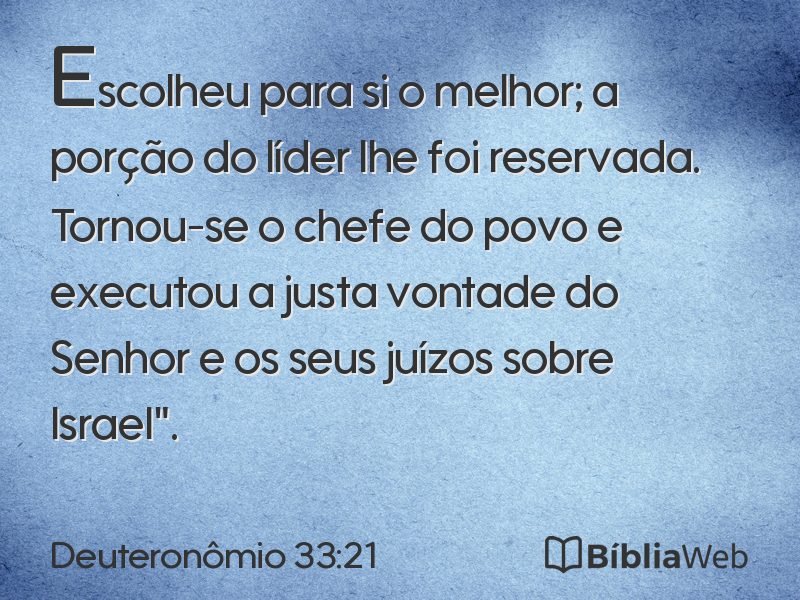 Deuteronômio 33:21 em imagem para compartilhar