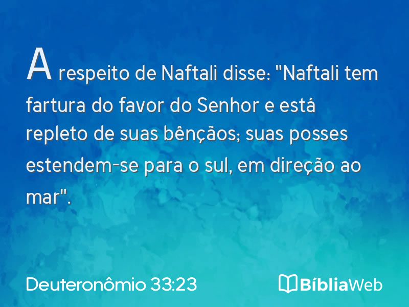 Deuteronômio 33:23 em imagem para compartilhar