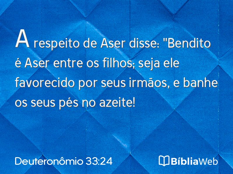 Deuteronômio 33:24 em imagem para compartilhar