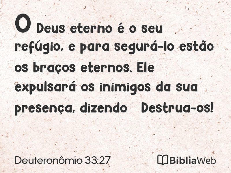 Deuteronômio 33:27 em imagem para compartilhar