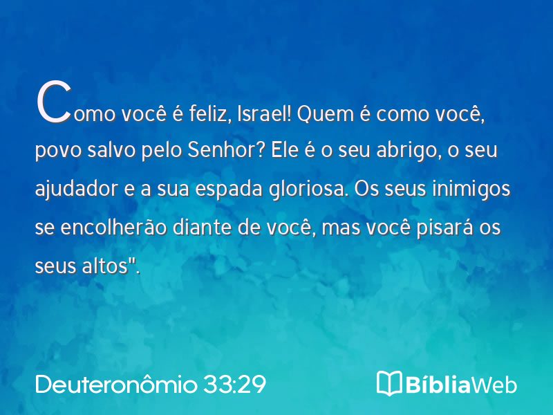 Deuteronômio 33:29 em imagem para compartilhar