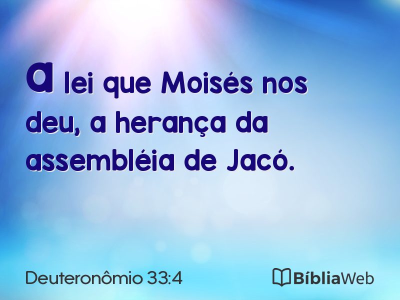 Deuteronômio 33:4 em imagem para compartilhar