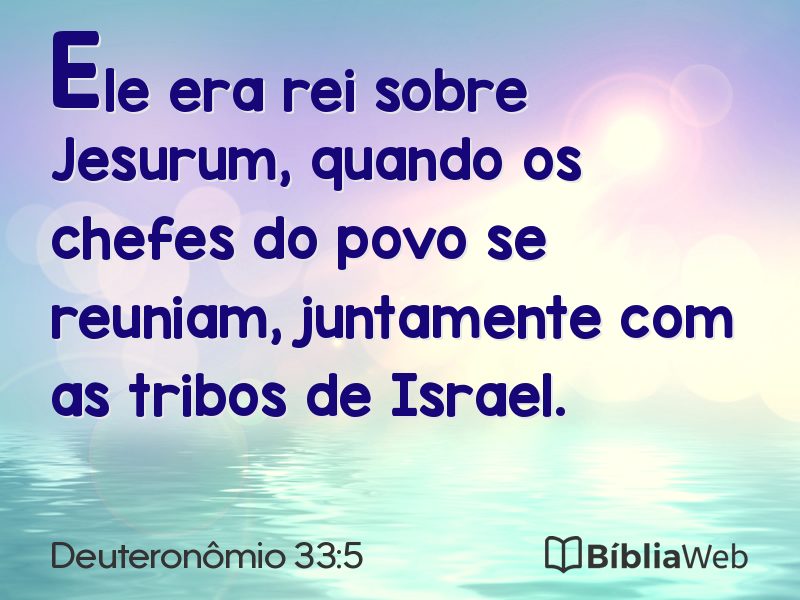 Deuteronômio 33:5 em imagem para compartilhar