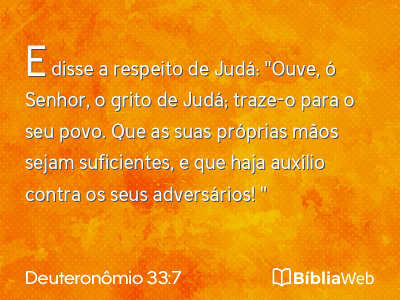 Deuteronômio 33:7 em imagem para compartilhar