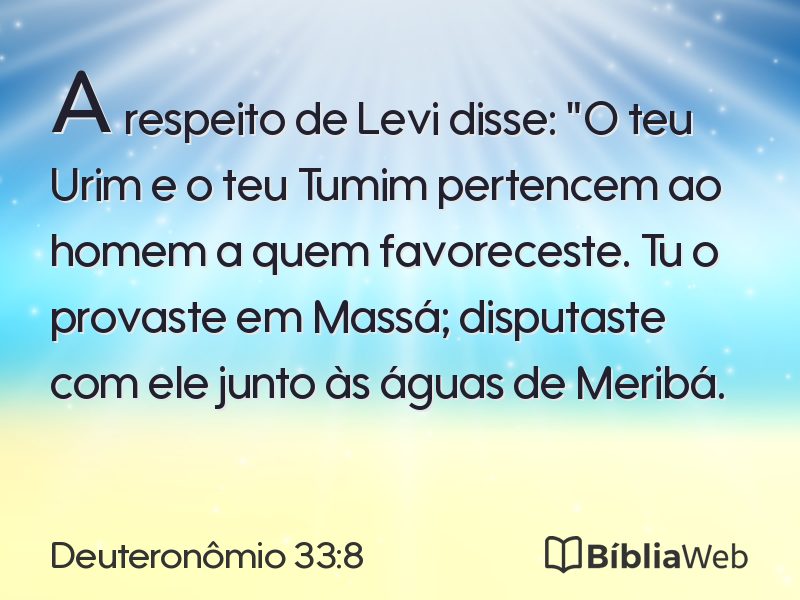 Deuteronômio 33:8 em imagem para compartilhar