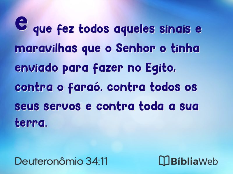 Deuteronômio 34:11 em imagem para compartilhar