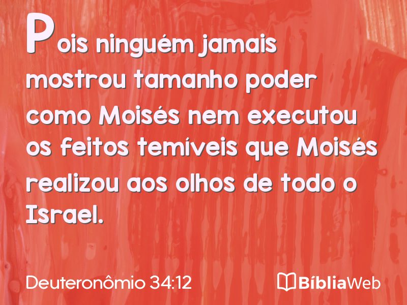 Deuteronômio 34:12 em imagem para compartilhar